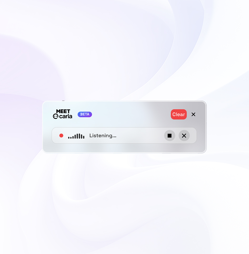 MeetCaria Voice Command